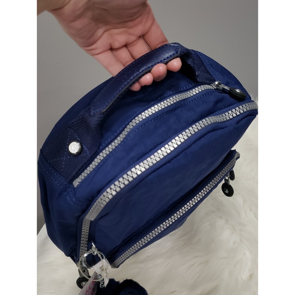 NEW Kipling Seoul Backpack navy ink blue school laptop carry on travel school - Picture 4 of 7